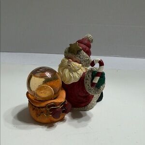 Charming Vintage Holiday Santa with Snow Globe
